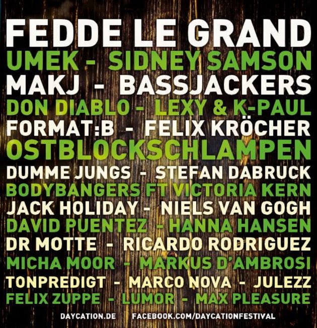 Daycation Line Up 2014