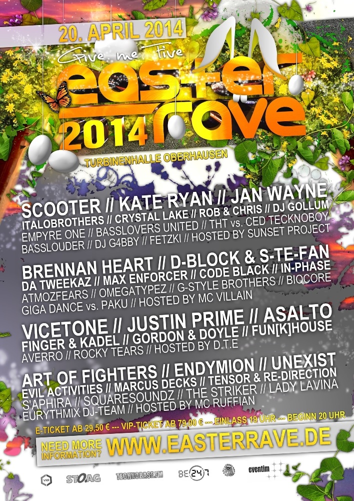 Easter Rave 2014 Line Up