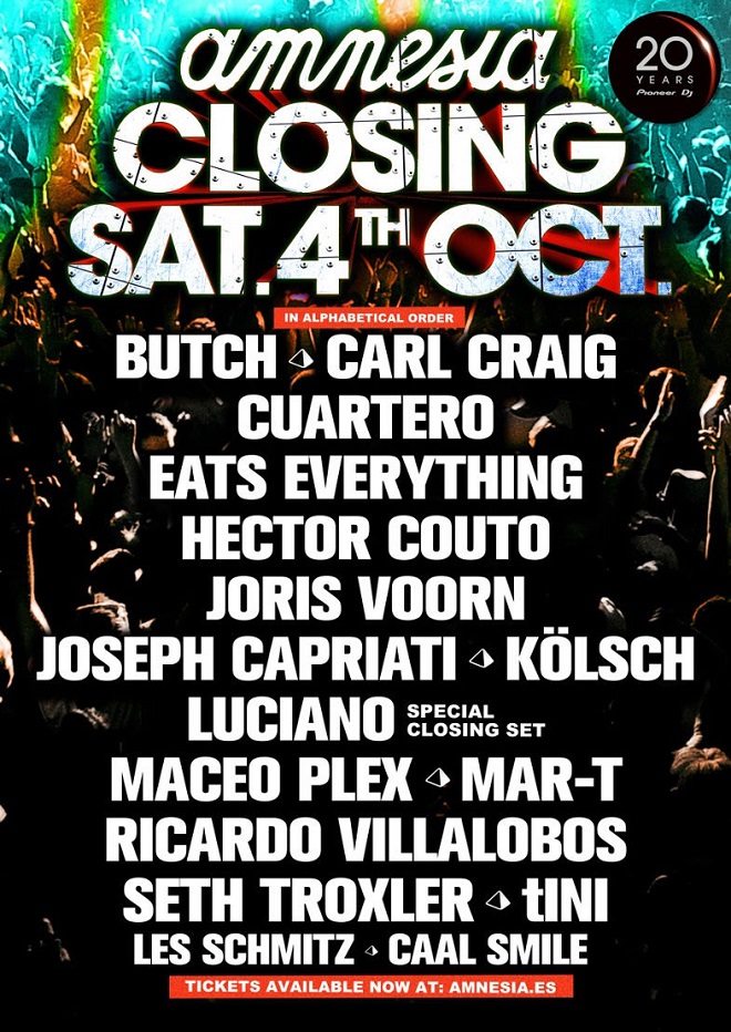 Amnesia Closing Party 2014